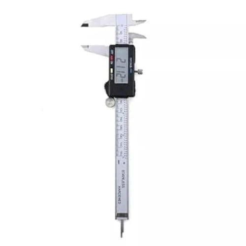 Digital caliper 0-6 Metric Inch Fraction Caliper Measuring Tool Stainless Steel Electronic 6 inch Caliper Measurement Tool Vernier Caliper Large LCD Display (150mm)