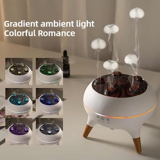Aromatherapy Humidifier with 7-Color Lights & Remote Control – 250ml Capacity