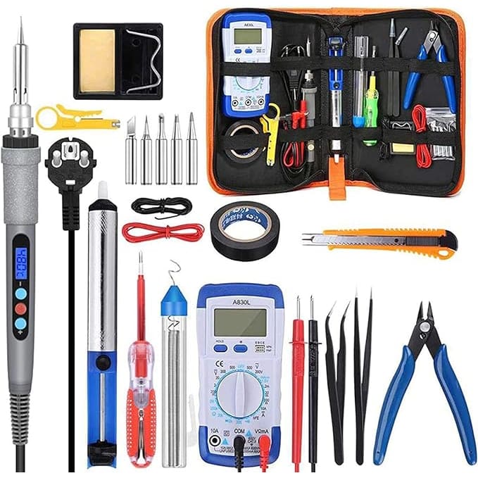 90W Digital Soldering Iron kit with Multimeter